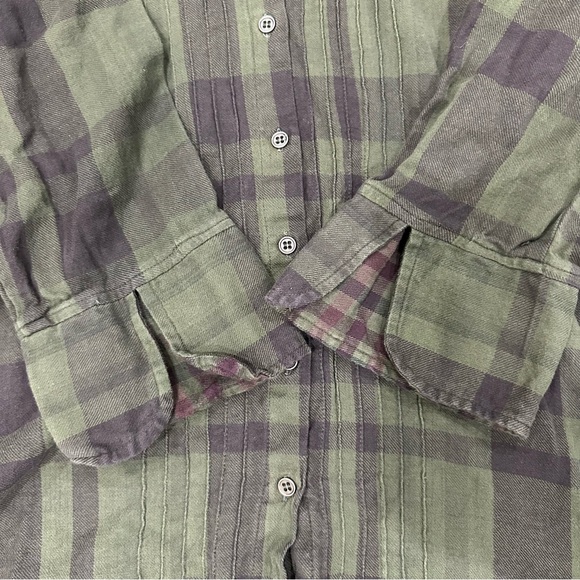 Parsley & Sage Olive Plaid Shirt - Picture 4 of 5